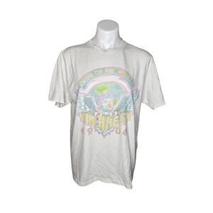 VAN HALEN Tour Of The World Graphic Tee White/Pastel Size Small